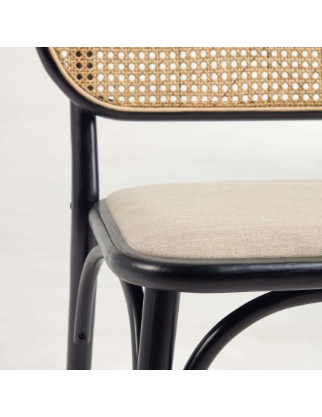 Silla Doriane olmo lacado negro - Kave Home