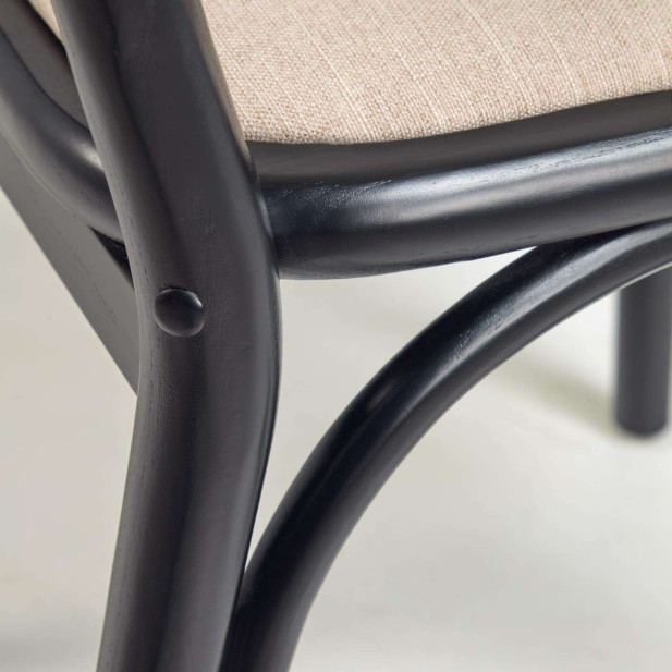 Silla Doriane olmo lacado negro  - Kave Home Silla Doriane olmo lacado negro  - Kave Home