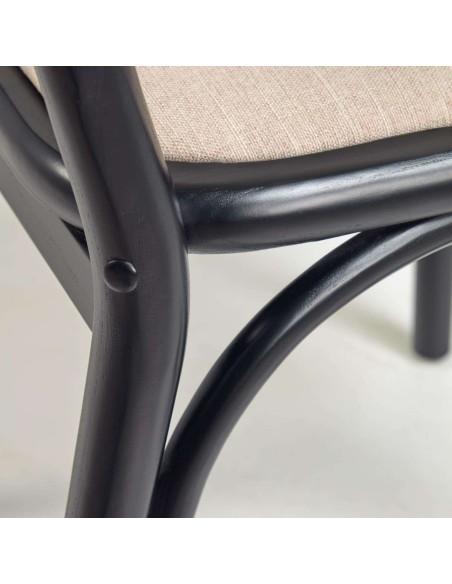Silla Doriane olmo lacado negro - Kave Home