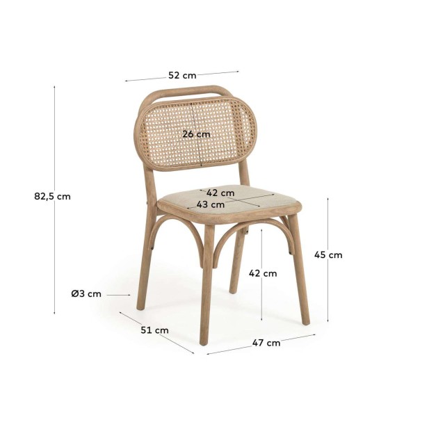 Silla Doriane roble natural - Kave Home Silla Doriane roble natural - Kave Home