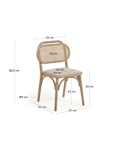 Silla Doriane roble natural - Kave Home