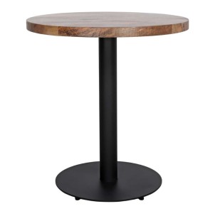 Mesa BREUER Ø70 cm de comedor, Mango Natural / Metal Negro - Vackart. Las más exclusivas y modernas mesas de diseño nórdico en Vackart, tu tienda de diseño online.