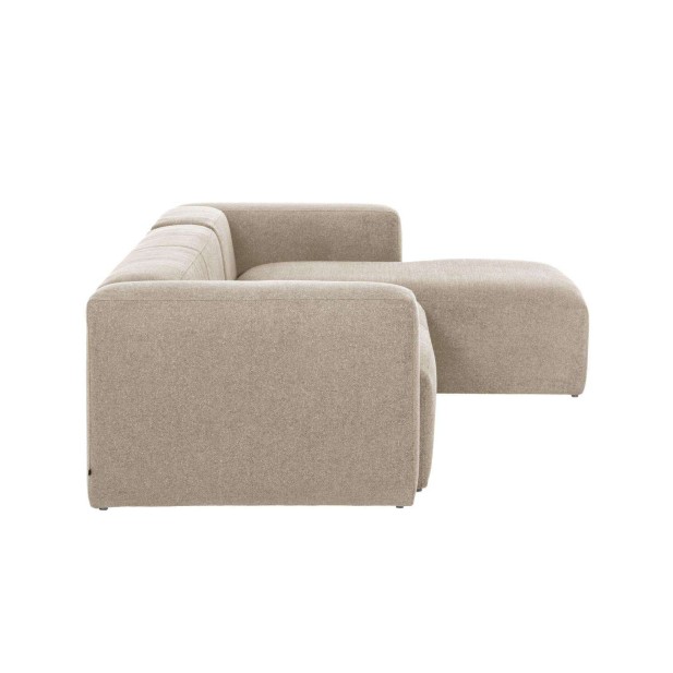 Sofá Blok 3 plazas chaise longue derecho beige 300 cm - Kave Home