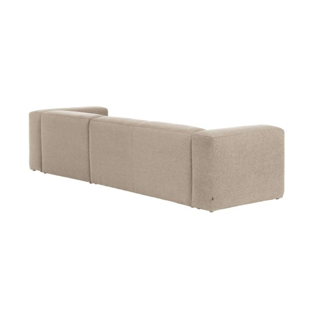Sofá Blok 3 plazas chaise longue derecho beige 300 cm - Kave Home