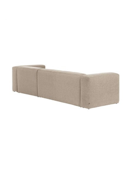 Sofá Blok 3 plazas chaise longue derecho beige 300 cm - Kave Home