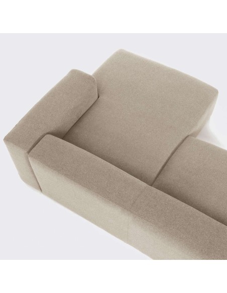 Sofá Blok 3 plazas chaise longue derecho beige 300 cm - Kave Home