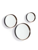 Set Ralphe de 3 espejos de acero Ø 51 cm / Ø 41 cm / Ø 30 cm - Kave Home