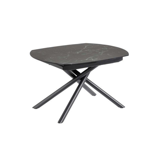 Mesa extensible Yodalia 130 (190) x 100 cm porcelánico /patas acero negro - Kave Home