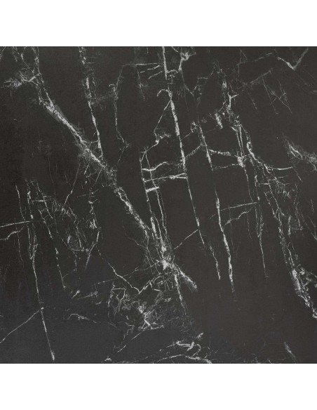 Mesa extensible Yodalia 130 (190) x 100 cm porcelánico /patas acero negro - Kave Home