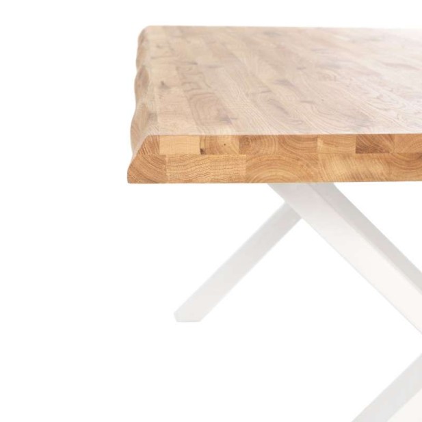 Mesa CORINE 140x90 cm, Roble Natural / Metal Blanco. Vackart Mesa CORINE 140x90 cm, Roble Natural / Metal Blanco. Vackart