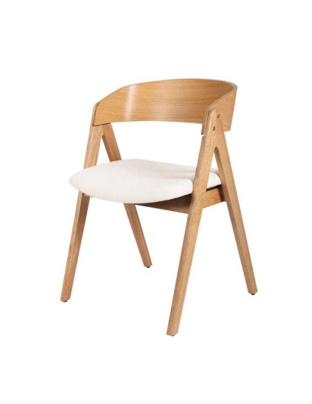 Silla ONISKE, Roble Natural / Textil Beige. Vackart