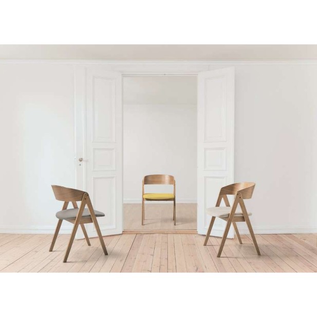 Silla ONISKE, Roble Natural / Textil Beige. Vackart Silla ONISKE, Roble Natural / Textil Beige. Vackart