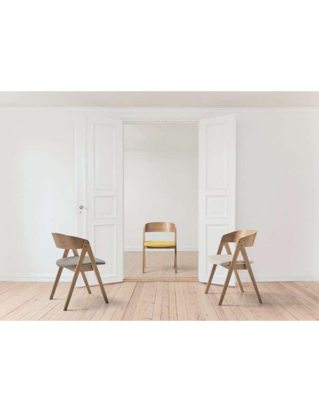 Silla ONISKE, Roble Natural / Textil Beige. Vackart