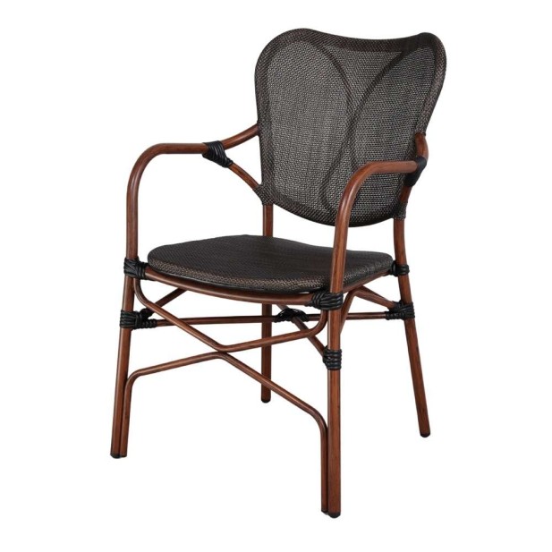 Silla DUBAI, Metal/Textilene Negro