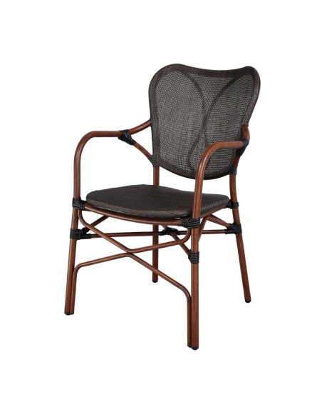 Silla DUBAI, Metal/Textilene Negro