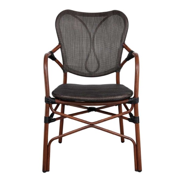 Silla DUBAI, Metal/Textilene Negro