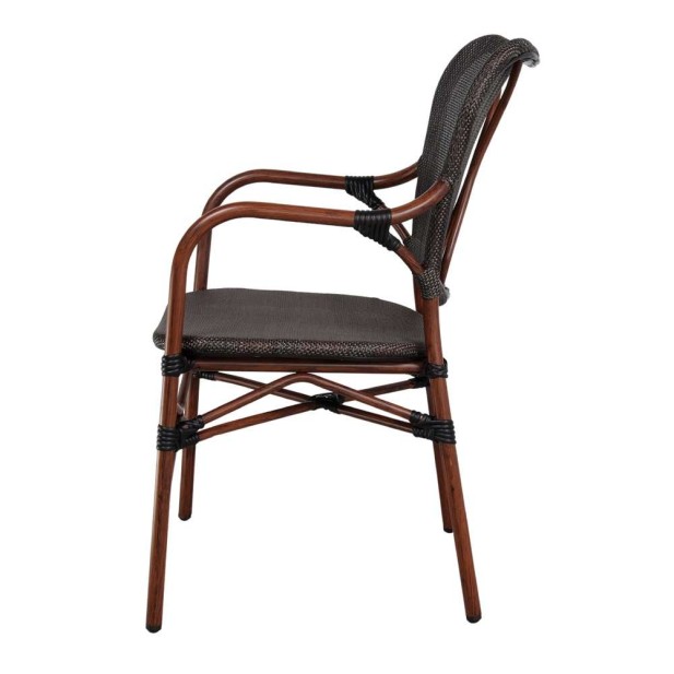 Silla DUBAI, Metal/Textilene Negro