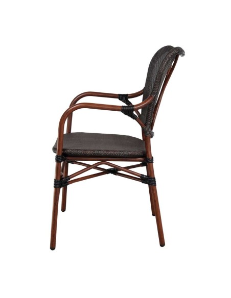 Silla DUBAI, Metal/Textilene Negro
