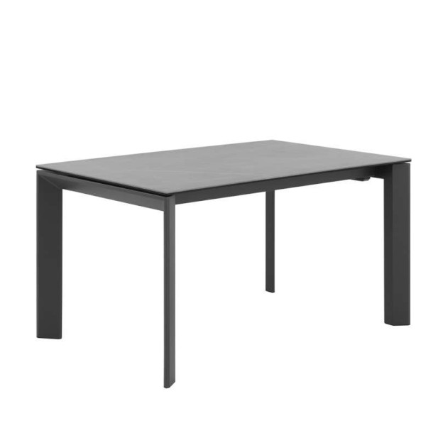 Mesa Extensible TYND 160/240, Metal Antracita / Porcelánico Gris. Vackart