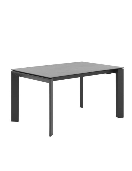 Mesa Extensible TYND 160/240, Metal Antracita / Porcelánico Gris. Vackart