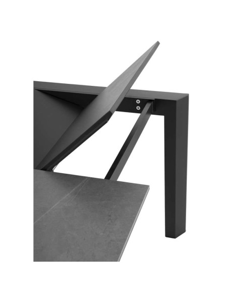 Mesa Extensible TYND 160/240, Metal Antracita / Porcelánico Gris. Vackart