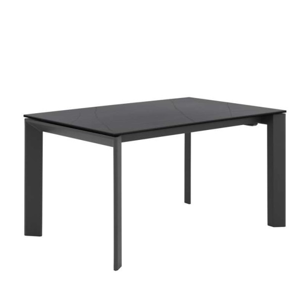 Mesa Extensible TYND 160/240, Metal Antracita / Porcelánico Negro. Vackart