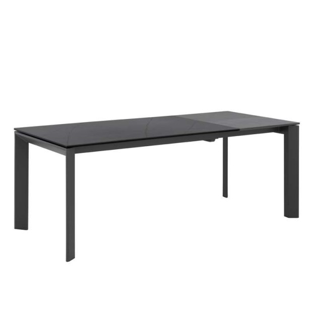 Mesa Extensible TYND 160/240, Metal Antracita / Porcelánico Negro. Vackart Mesa Extensible TYND 160/240, Metal Antracita / Porcelánico Negro. Vackart