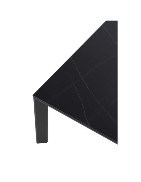 Mesa Extensible TYND 160/240, Metal Antracita / Porcelánico Negro. Vackart