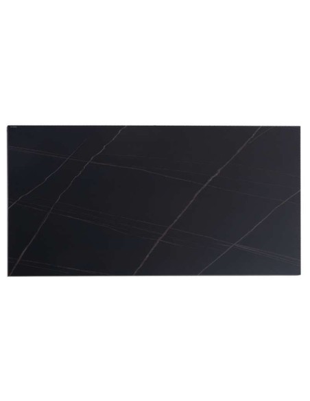 Mesa Extensible TYND 160/240, Metal Antracita / Porcelánico Negro. Vackart