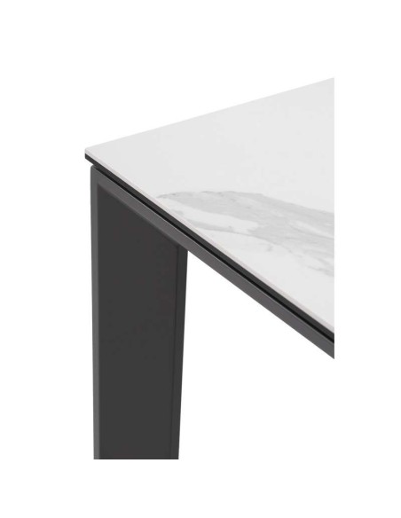 Mesa Extensible TYND 160/240, Metal Antracita / Porcelánico Mármol. Vackart