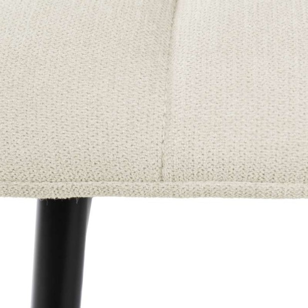 Silla VAFFEL, Textil Beige / Metal Negro. Vackart