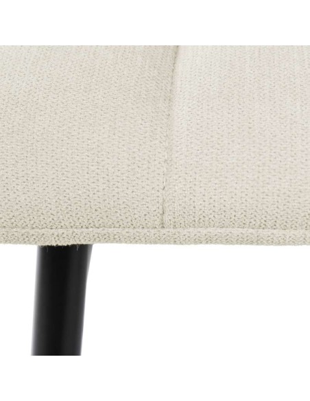 Silla VAFFEL, Textil Beige / Metal Negro. Vackart