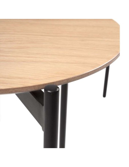 Set 2 Mesas SFÆR, Chapa Roble / Metal Negro. Vackart