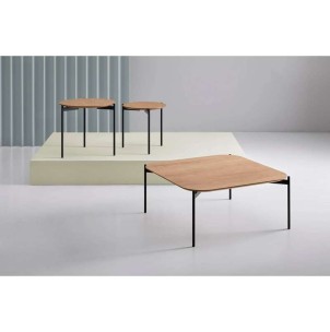 Set 2 Mesas SFÆR, Chapa Roble / Metal Negro. Vackart 2