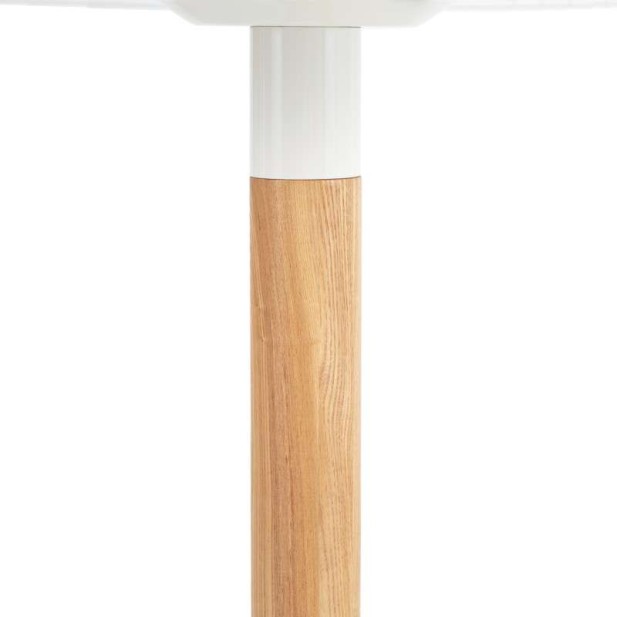 Mesa LIOM Ø120 cm de Comedor, DM Blanco / Madera Natural. Vackart