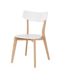 Silla VERNST, Madera Natural / Blanca