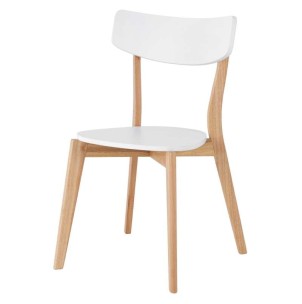 Silla VERNST, Madera Natural / Blanca - Vackart. La más exclusiva selección de sillas de diseño en Vackart, tu tienda de diseño online.