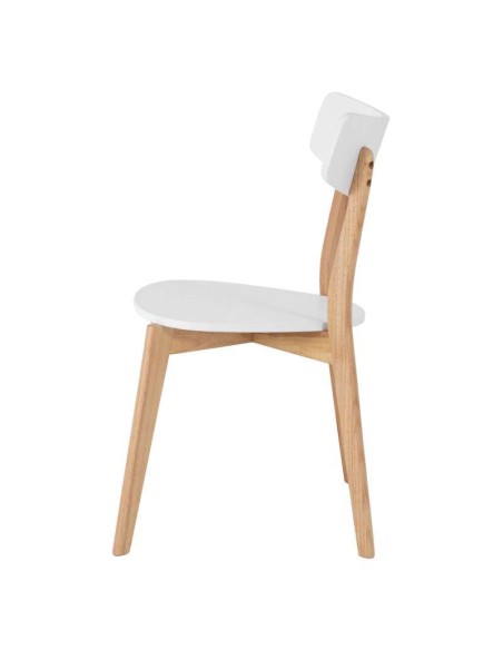 Silla VERNST, Madera Natural / Blanca. Vackart