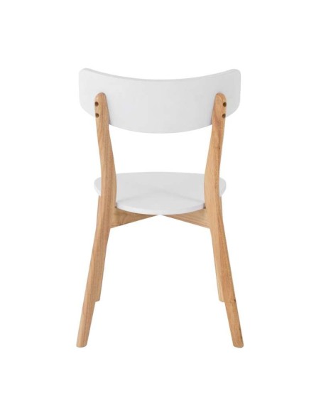 Silla VERNST, Madera Natural / Blanca. Vackart