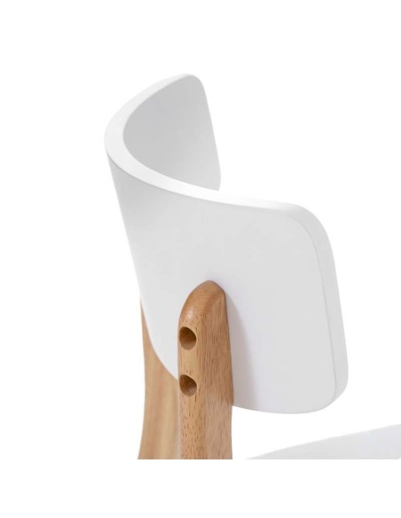 Silla VERNST, Madera Natural / Blanca. Vackart