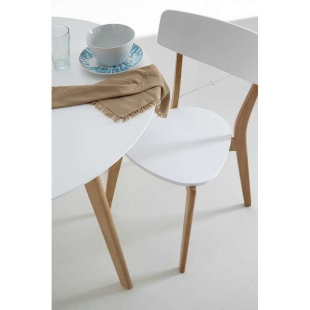 Silla VERNST, Madera Natural / Blanca. Vackart Silla VERNST, Madera Natural / Blanca. Vackart