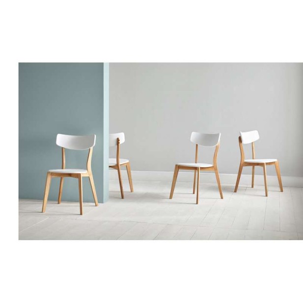 Silla VERNST, Madera Natural / Blanca. Vackart Silla VERNST, Madera Natural / Blanca. Vackart