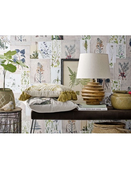 Lámpara de Sobremesa SVALE, Mango Natural / Textil - Bloomingville. Vackart