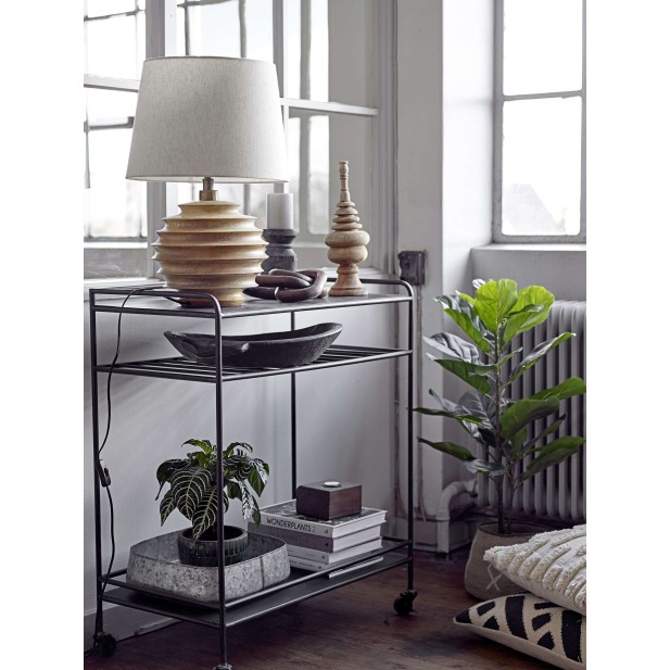 Lámpara de Sobremesa SVALE, Mango Natural / Textil - Bloomingville. Vackart