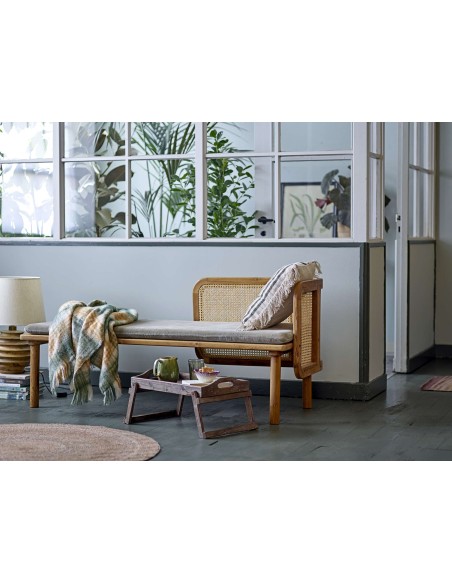 Lámpara de Sobremesa SVALE, Mango Natural / Textil - Bloomingville. Vackart