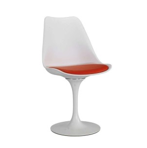 Silla TULIP blanca, cojín rojo, Inspiración Tulip Chair de Eero Saarinen Vackart ofrece en exclusiva la silla Tulip