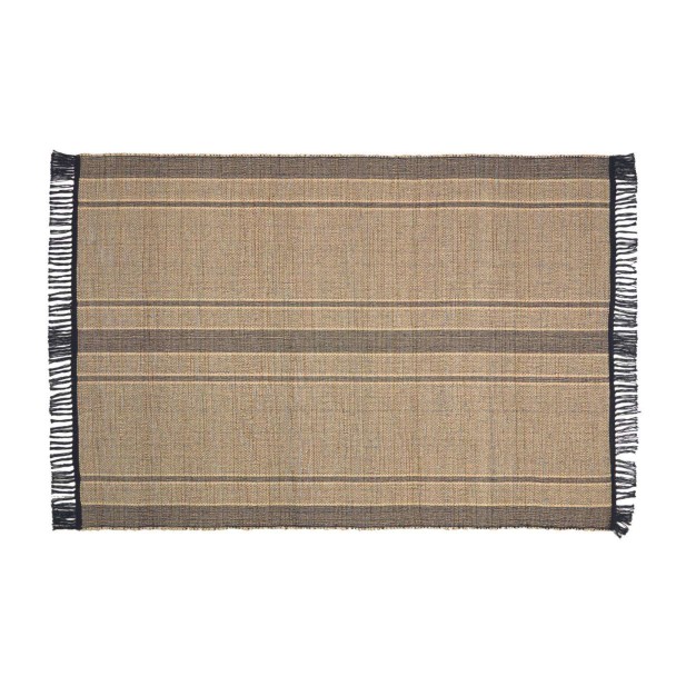 Alfombra Brunilda negro/marrón 160 x 230 cm - Kave Home