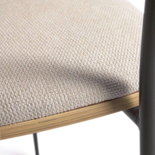 Silla Maureen chapa roble/metal negro - Kave Home. Vackart; CC6028KY12