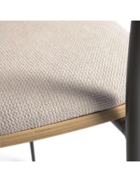 Silla Maureen chapa roble/metal negro - Kave Home. Vackart; CC6028KY12