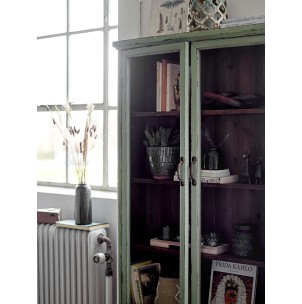 Vitrina Aparador HAZEM, Madera Verde / Cristal - Bloomingville. Vackart 2